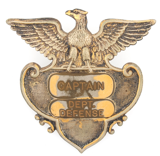 DEPARTMENT OF DEFENSE CAPTAIN CAP BADGE