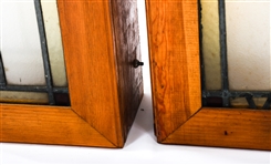 ELECTRIFIED STAINED GLASS SMOKE ROOM SIGNS - LOT OF 2