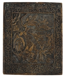 19th C. RUSSIAN ORTHODOX PROPHET ELIJAH BRASS ICONS