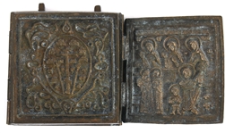 19th C. RUSSIAN ORTHODOX BRASS ICONS