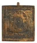 19th C. RUSSIAN ORTHODOX BRASS ICON PENDANTS