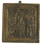 19th C. RUSSIAN ORTHODOX BRASS ICON PENDANTS
