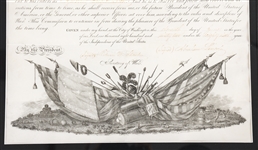 19TH C. OFFICIAL COPY OF LINCOLN ERA PROMOTION DOCUMENT