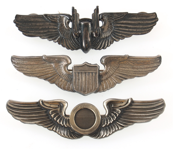 U.S. WORLD WAR II STERLING SILVER PILOT WINGS