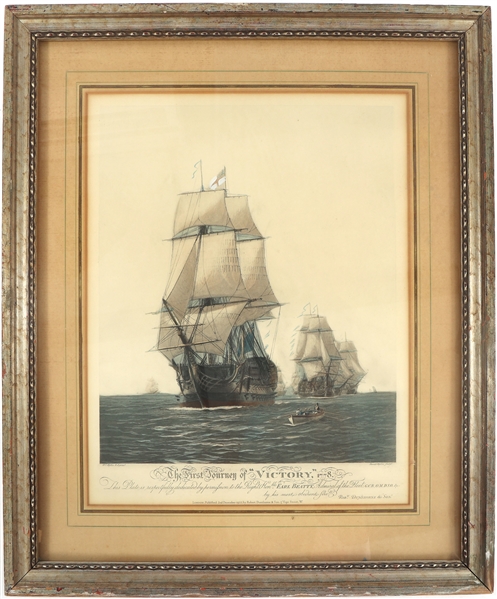 W.L. WYLLIE THE FIRST JOURNEY OF VICTORY ETCHING FRAMED