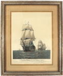 W.L. WYLLIE THE FIRST JOURNEY OF VICTORY ETCHING FRAMED