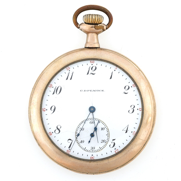 MENS ELGIN GOLD FILLED CASE POCKET WATCH