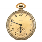 MENS ELGIN GOLD FILLED CASE POCKET WATCH
