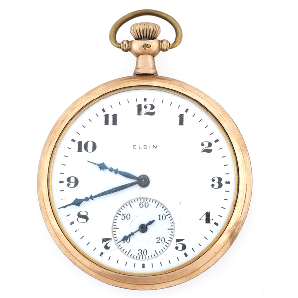 MENS ELGIN GOLD FILLED CASE POCKET WATCH