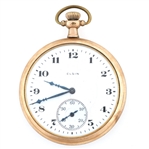 MENS ELGIN GOLD FILLED CASE POCKET WATCH