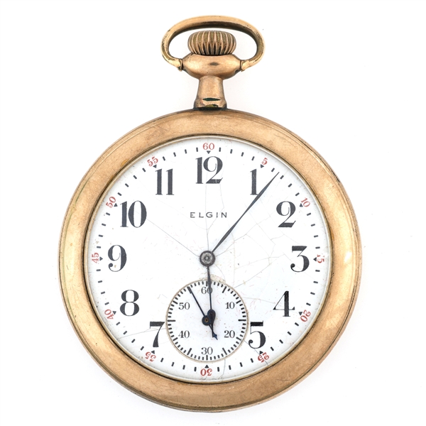 MENS ELGIN GOLD FILLED CASE POCKET WATCH