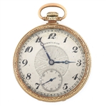 MENS HAMILTON GOLD FILLED CASE POCKET WATCH