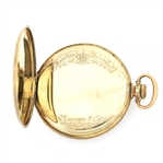 MEN'S HAMILTON GOLD FILLED CASE POCKET WATCH