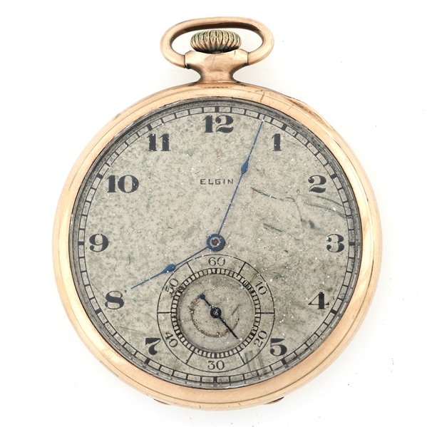 MENS ELGIN GOLD FILLED CASE POCKET WATCH