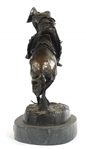 AFTER FREDERIC REMINGTON RATTLESNAKE BRONZE STATUE