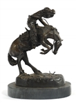 AFTER FREDERIC REMINGTON RATTLESNAKE BRONZE STATUE