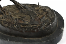 AFTER FREDERIC REMINGTON RATTLESNAKE BRONZE STATUE