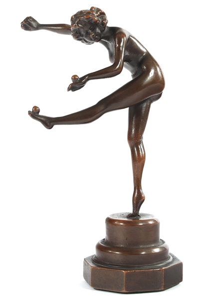 AFTER CLAIRE COLINET THE JUGGLER BRONZE STATUE
