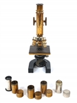 1905 BAUSCH & LOMB BRASS MICROSCOPE WITH CASE