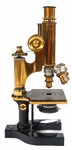 1905 BAUSCH & LOMB BRASS MICROSCOPE WITH CASE
