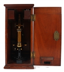1905 BAUSCH & LOMB BRASS MICROSCOPE WITH CASE
