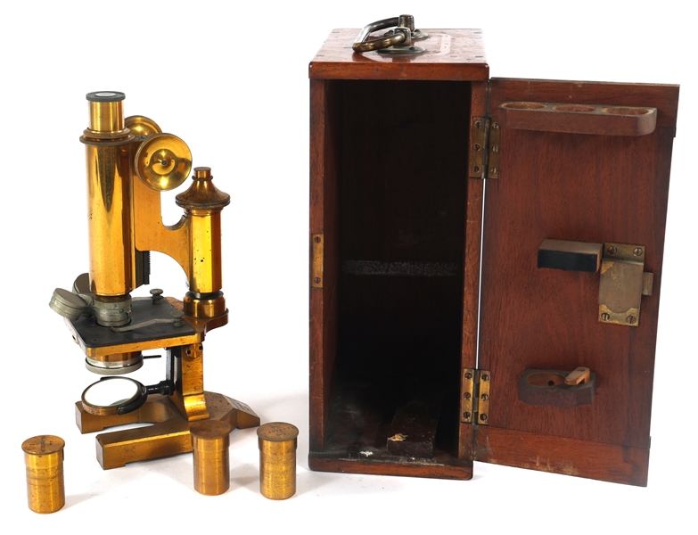 1900s R&J BECK LTD. LONDON BRASS MICROSCOPE