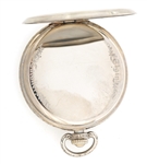 MEN'S ELGIN 14K WHITE GOLD CASE POCKET WATCH
