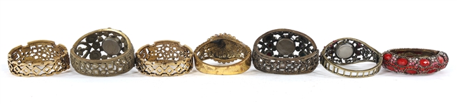 GOLD TONED RHINESTONE BRACELETS AND WATCHES