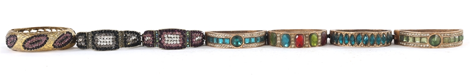 GOLD TONED RHINESTONE BRACELETS AND WATCHES
