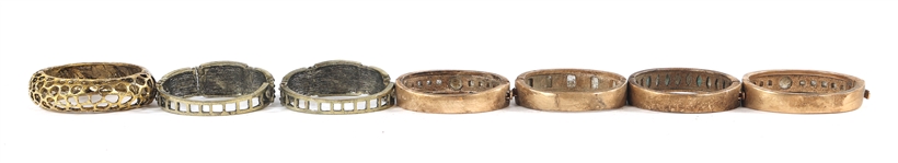 GOLD TONED RHINESTONE BRACELETS AND WATCHES