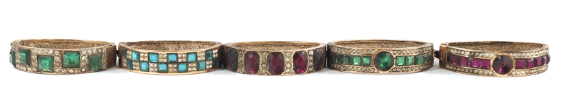 GOLD TONED RHINESTONE BRACELETS AND WATCHES