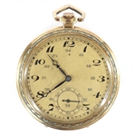 MENS ASTER 14K YELLOW GOLD CASE POCKET WATCH