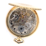 MEN'S ASTER 14K YELLOW GOLD CASE POCKET WATCH