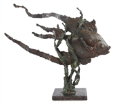 MIKE BUCHA TROPICAL FISH BRONZE SCULPTURE