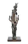 MIKE BUCHA TROPICAL FISH BRONZE SCULPTURE