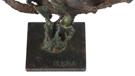 MIKE BUCHA TROPICAL FISH BRONZE SCULPTURE
