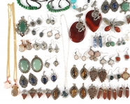 SEMI-PRECIOUS STONE COSTUME JEWELRY 