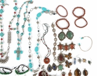 SEMI-PRECIOUS STONE COSTUME JEWELRY 