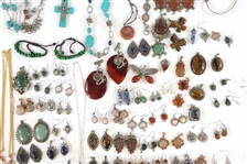 SEMI-PRECIOUS STONE COSTUME JEWELRY 
