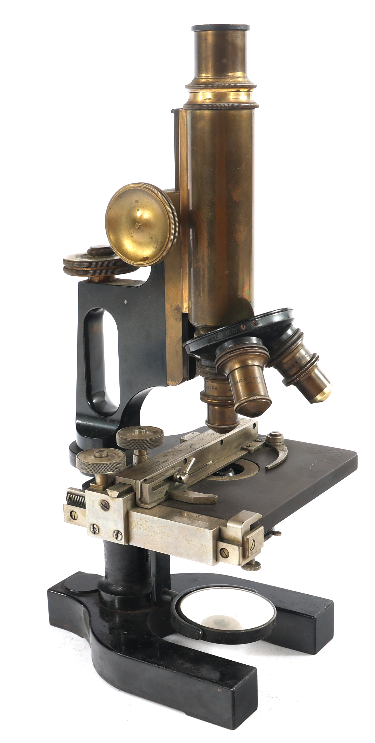 Lot Detail - 1920's BAUSCH & LOMB BRASS MICROSCOPE