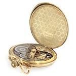 MEN'S ELGIN 14K YELLOW GOLD CASE POCKET WATCH 