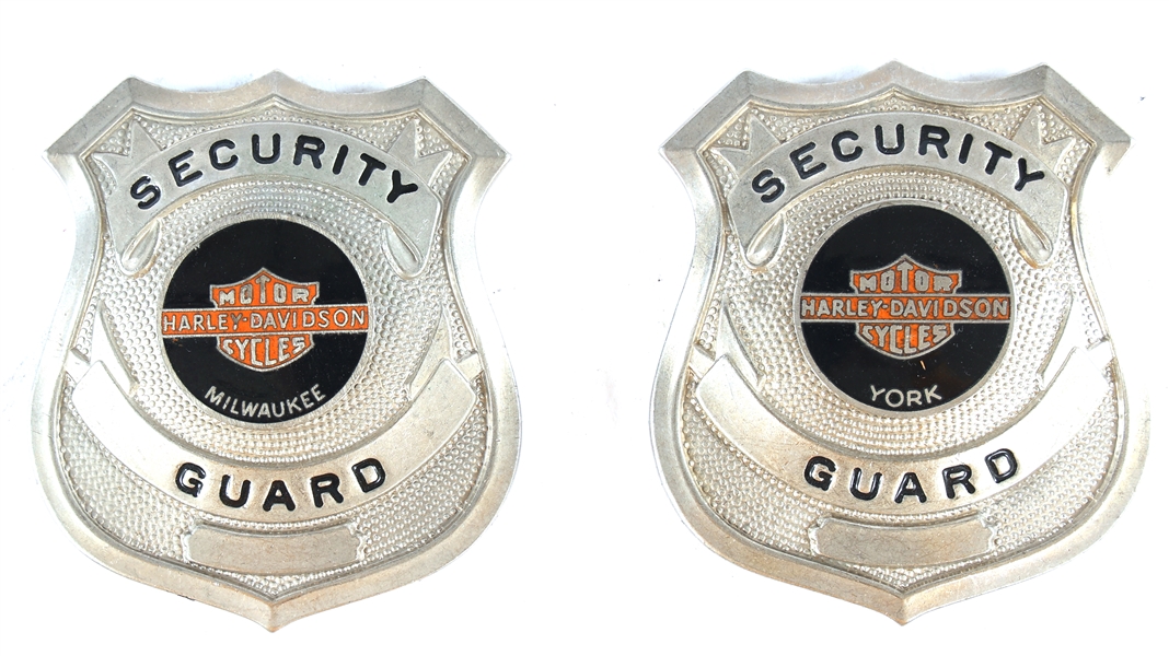 HARLEY DAVIDSON SECURITY GUARD BADGES