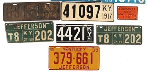KENTUCKY, INDIANA, & PENNSYLVANIA LICENSE PLATES