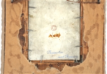 GERMAN PORCELAIN PORTRAIT PAINTING IN FRAME