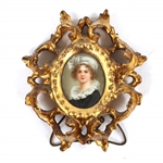 FRENCH PORTRAIT PAINTINGS ON PORCELAIN