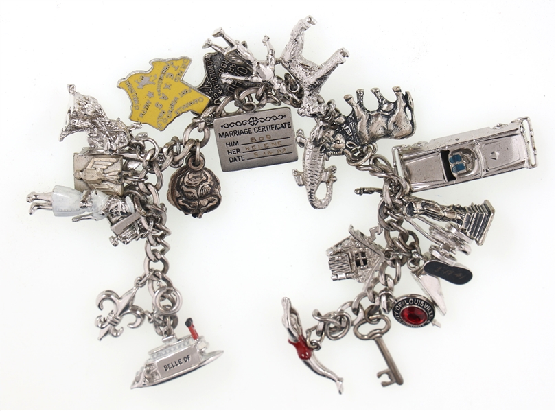 STERLING SILVER CHARM BRACELET