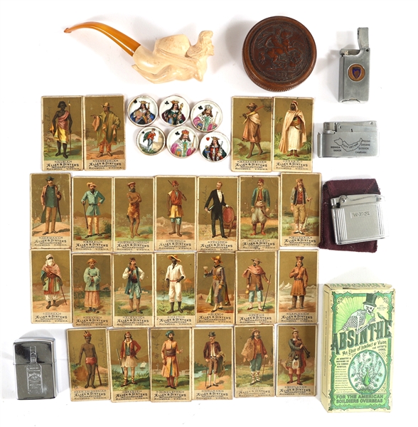 TOBACCIANA ITEMS - MEERSCHAUM PIPE, LIGHTERS & MORE