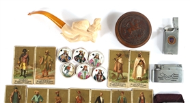 TOBACCIANA ITEMS - MEERSCHAUM PIPE, LIGHTERS & MORE