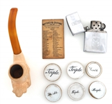 TOBACCIANA ITEMS - MEERSCHAUM PIPE, LIGHTERS & MORE