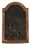 MOTHER MARY JESUS AT THE CROSS BRONZE PLAQUE